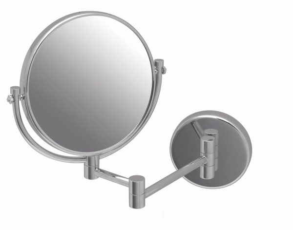 Espejo para lavabo de dos brazos con soporte redondo de Ø20cm